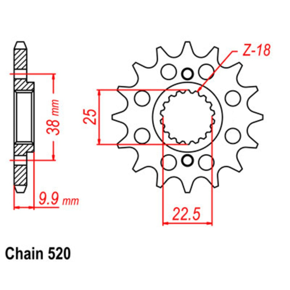 New SUPERSPROX 13T Sprocket - Front For HUSQVARNA 10-BM3-13