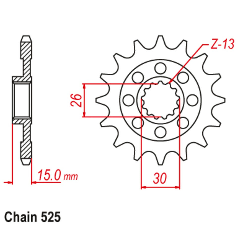 New SUPERSPROX 17T Sprocket - Front For BMW 10-BM4-17 | Australian Moto Spares