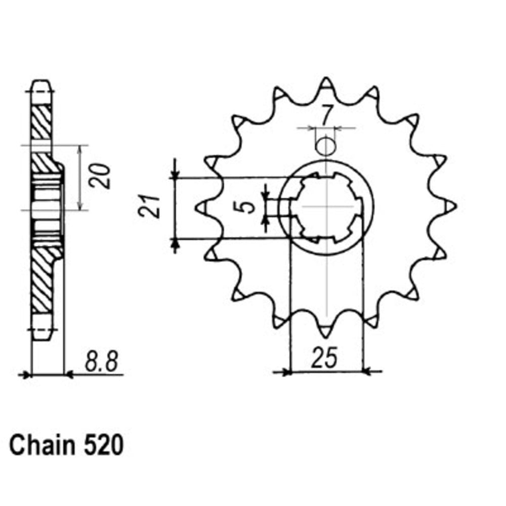 New SUPERSPROX 13T Sprocket - Front For HUSQVARNA 10-HQ3-13
