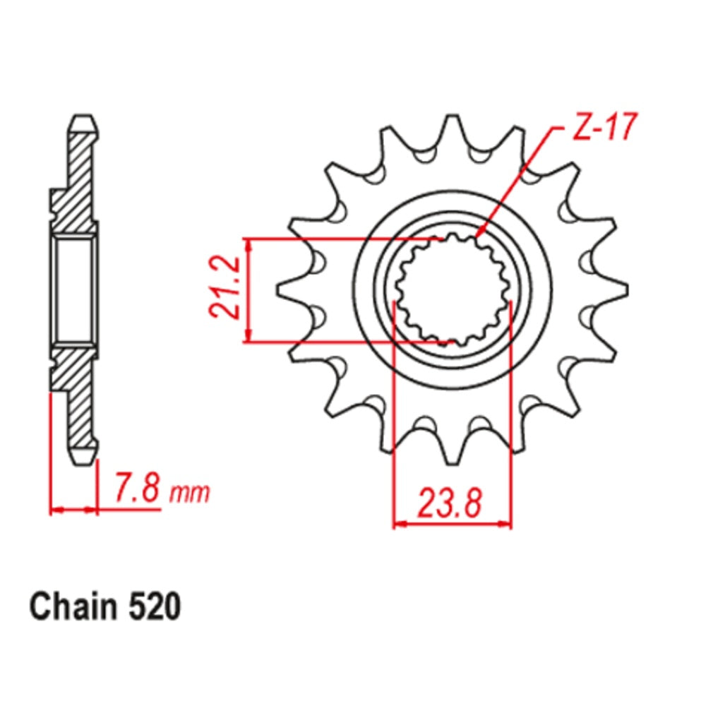 New SUPERSPROX 12T Sprocket - Front For HONDA CRF250R 10-K95-12