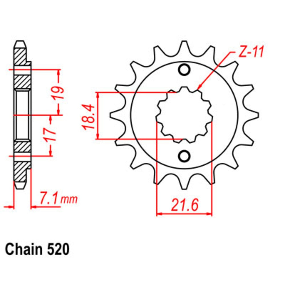 New SUPERSPROX 13T Sprocket - Front For HONDA 10-KCZ-13