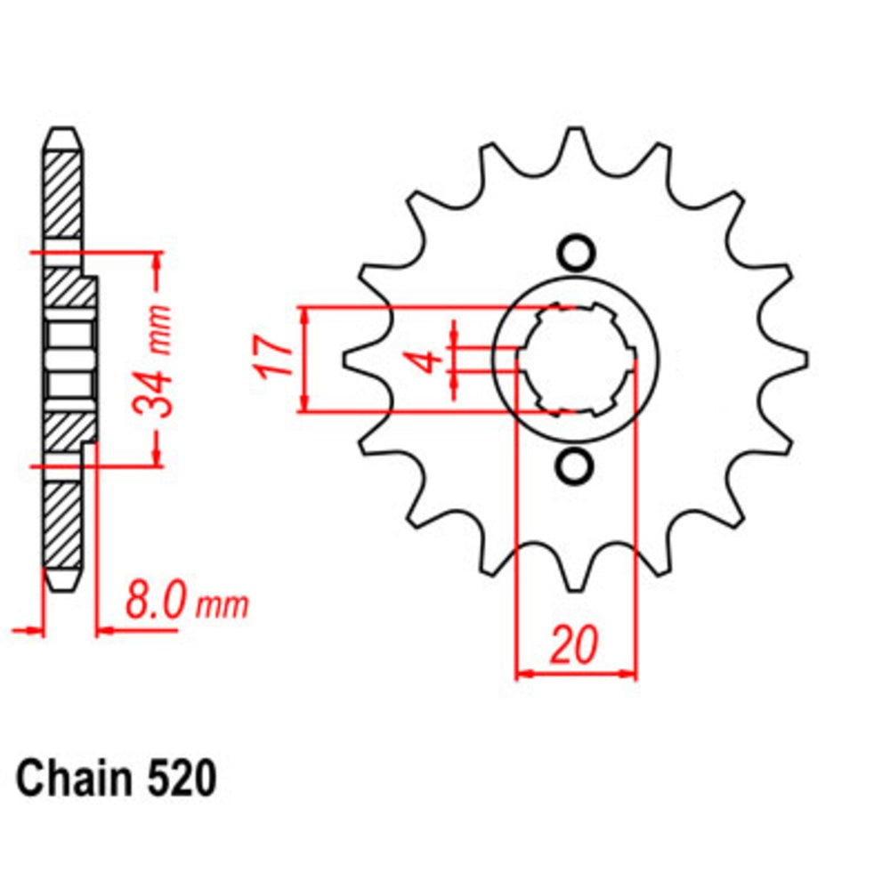 New SUPERSPROX 14T Sprocket - Front For HONDA 10-KL4-14