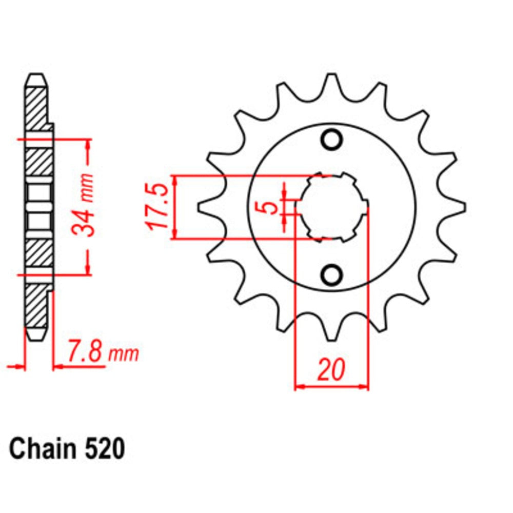 New SUPERSPROX 16T Sprocket - Front For HONDA 10-KR0-16 | Australian Moto Spares