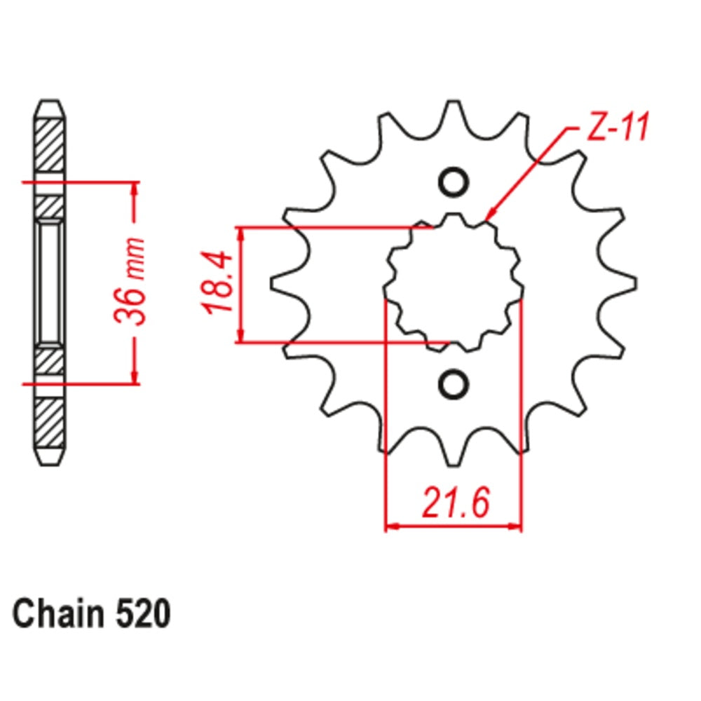 New SUPERSPROX 13T Sprocket - Front For HONDA XL250S DEGREE 10-KW3-13 | Australian Moto Spares