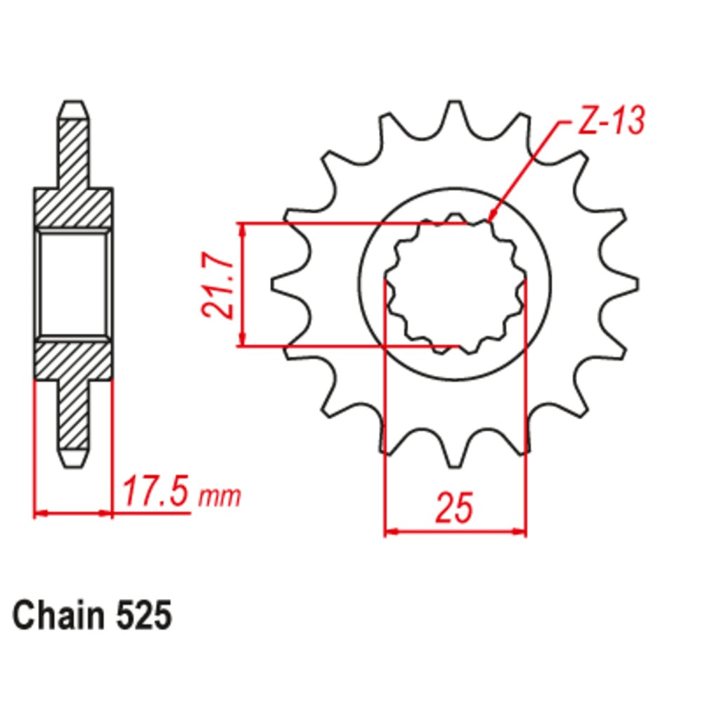 New MTX 15T Sprocket - Front For HONDA 10-KY2-15 | Australian Moto Spares