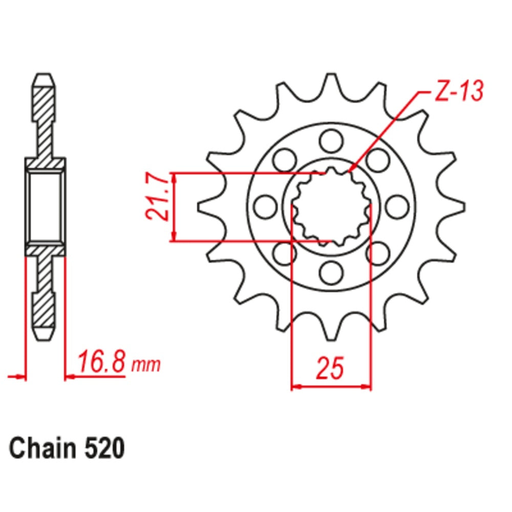 New SUPERSPROX 17T Sprocket - Front For HONDA NC750SA, NC750X 10-MGS-17 | Australian Moto Spares
