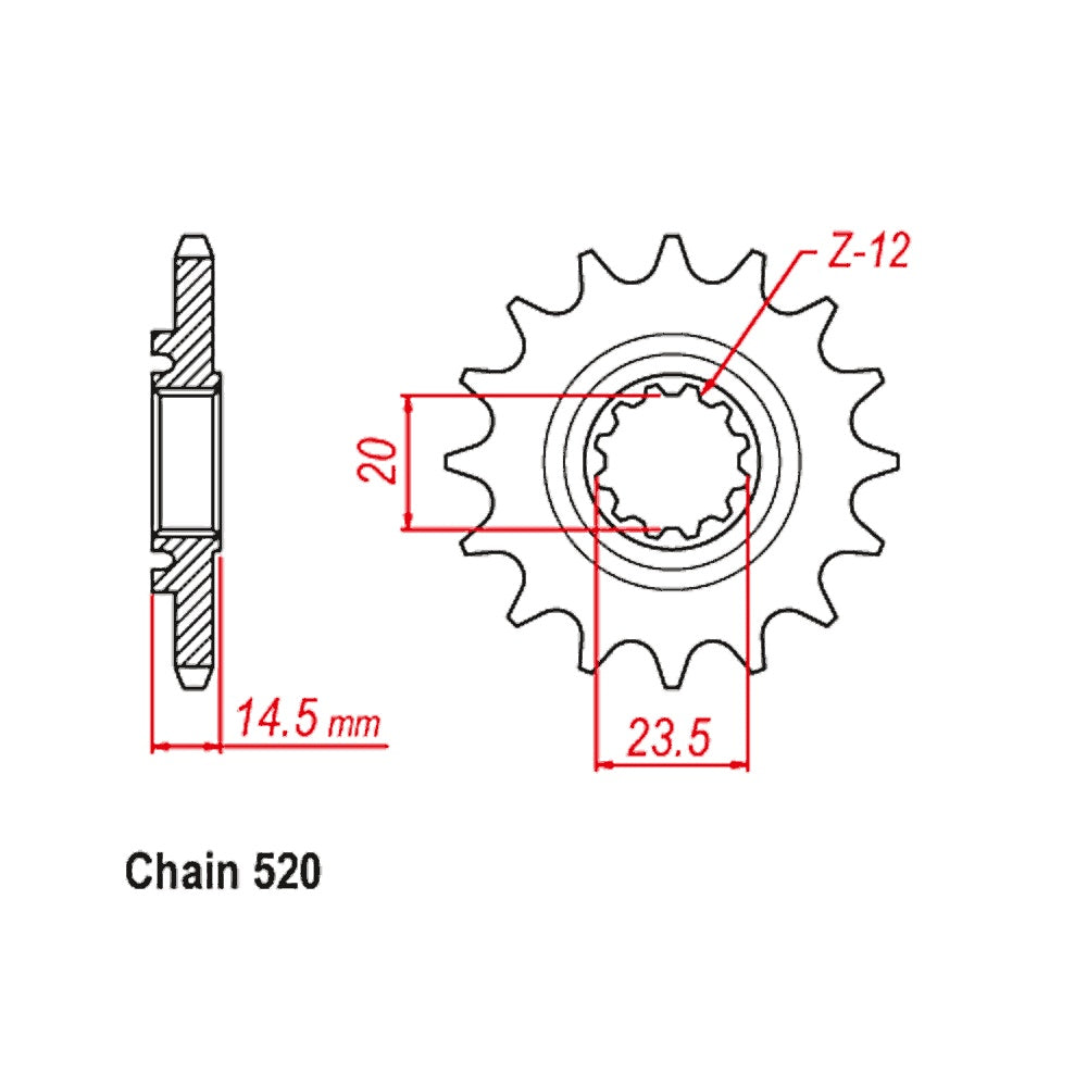 New SUPERSPROX 13T Sprocket - Front For HONDA CRF450L 10-MKE-13 | Australian Moto Spares