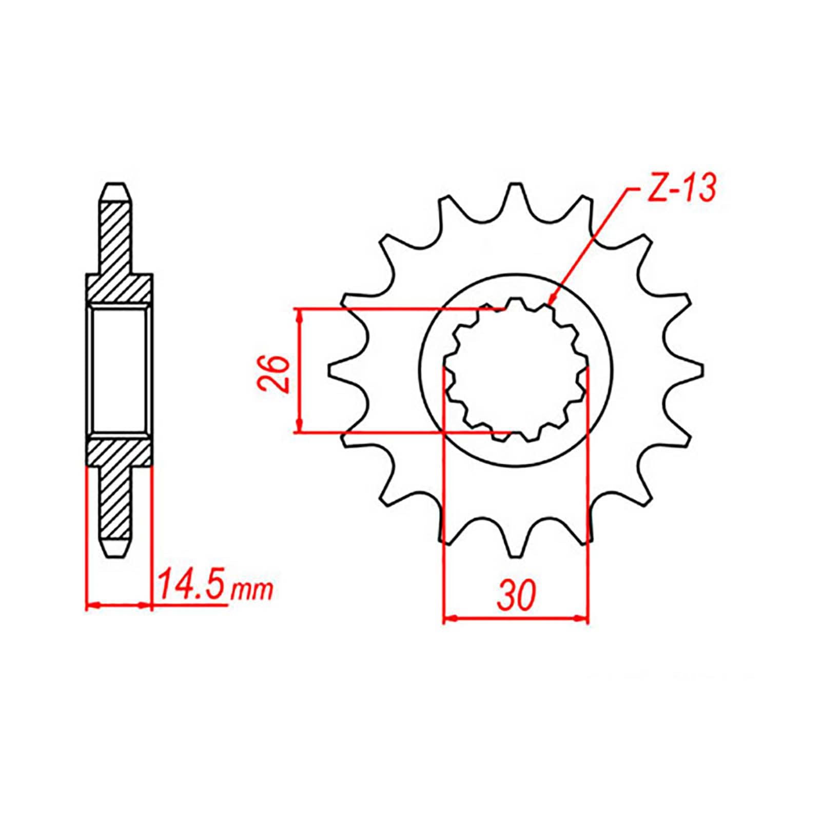 New MTX 1332 Steel Sprocket - Front #525 (16T) #SPF204716