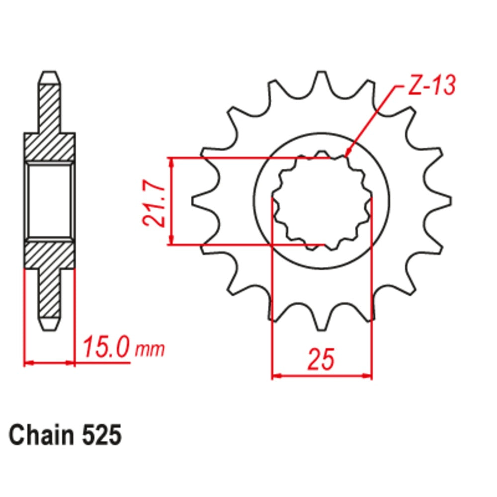 New SUPERSPROX 15T Sprocket - Front For TRIUMPH 10-TR3-15 | Australian Moto Spares