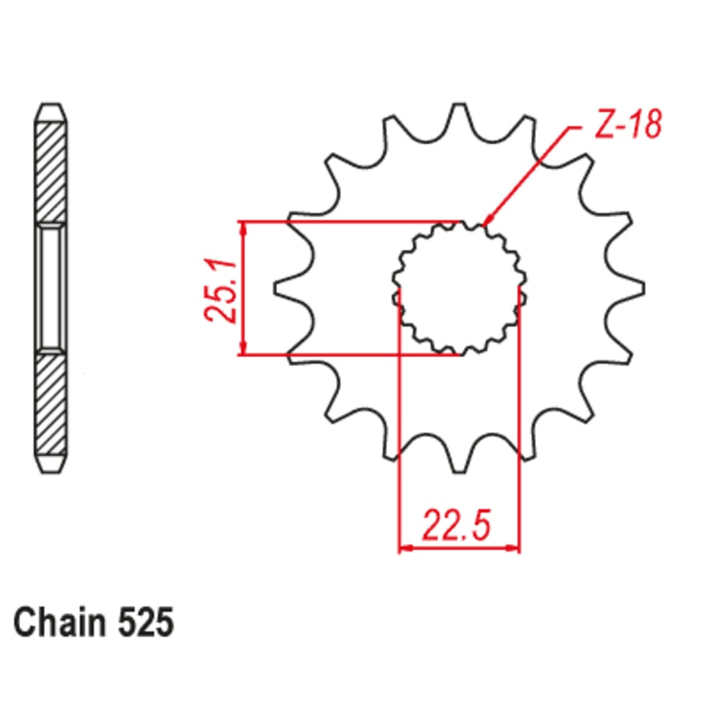 New SUPERSPROX 17T Sprocket - Front For TRIUMPH 10-TR5-17 | Australian Moto Spares