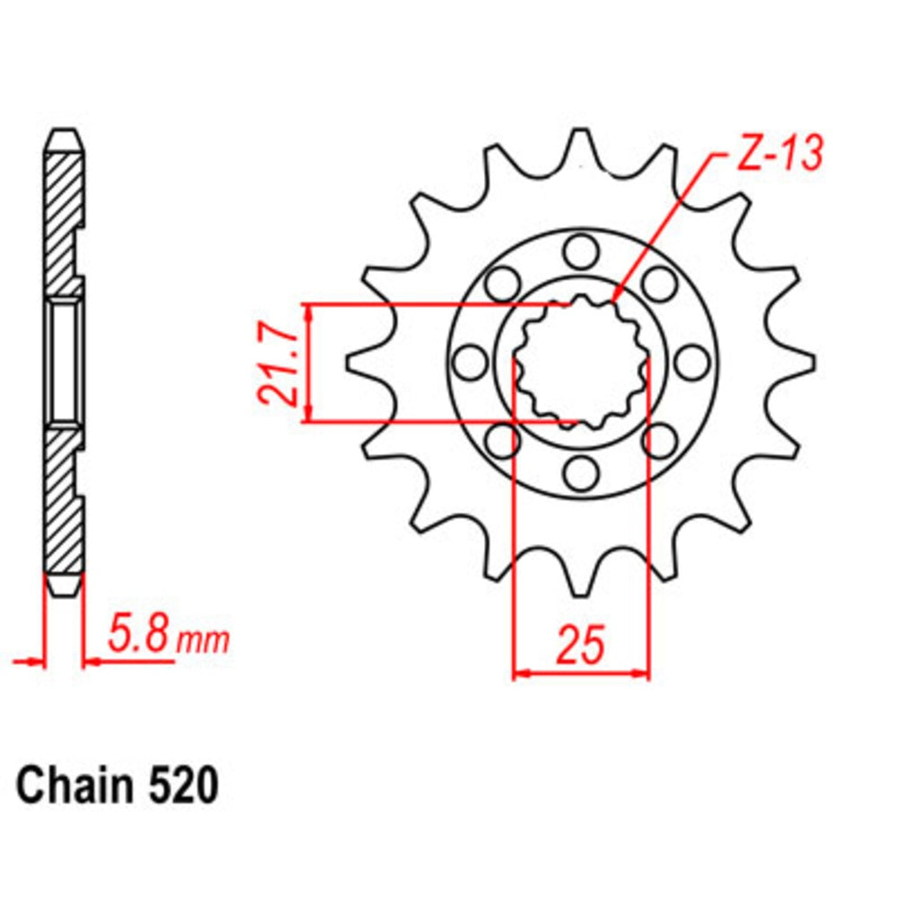New SUPERSPROX Front Sprocket Stealth High Performance For KAWASAKI 10S-017-13 | Australian Moto Spares