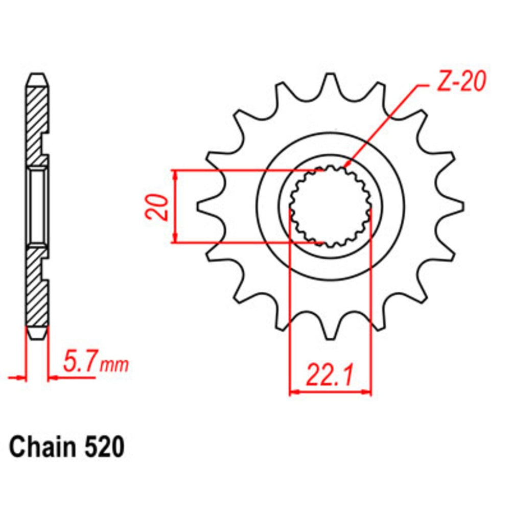SUPERSPROX Front Sprocket Stealth High Performance For GAS-GAS YAMAHA 10S-5LN-14 | Australian Moto Spares