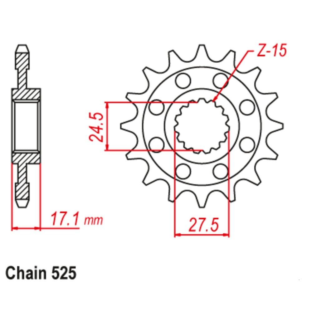New SUPERSPROX Front Sprocket Stealth High Performance For DUCATI 10S-749-15 | Australian Moto Spares