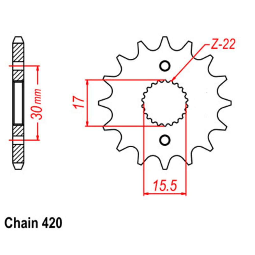 New SUPERSPROX Front Sprocket Stealth High Performance For GT GT 50Y 10S-GC4-15 | Australian Moto Spares