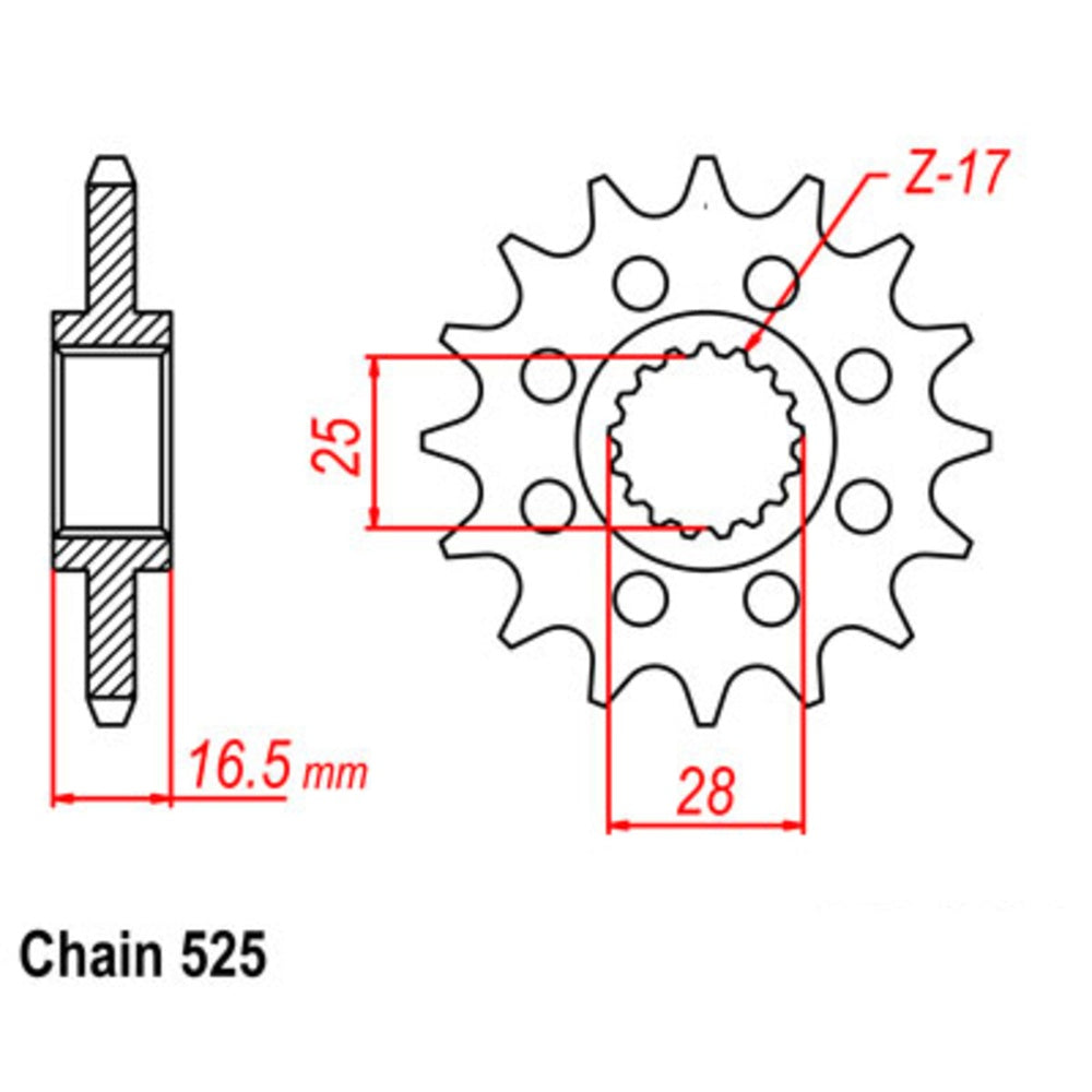New SUPERSPROX Front Sprocket Stealth High Performance For KTM 10S-KT6-17 | Australian Moto Spares