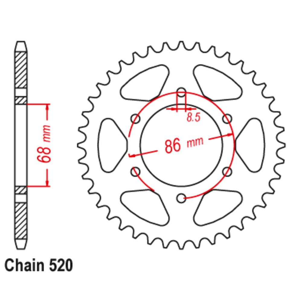 New SUPERSPROX 37T Sprocket Steel - Rear For KAWASAKI 11-002-37 | Australian Moto Spares