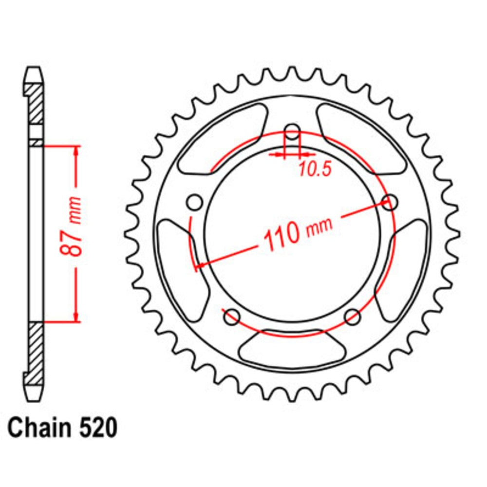 New SUPERSPROX 39T Sprocket Steel - Rear For SUZUKI 11-01D-39 | Australian Moto Spares