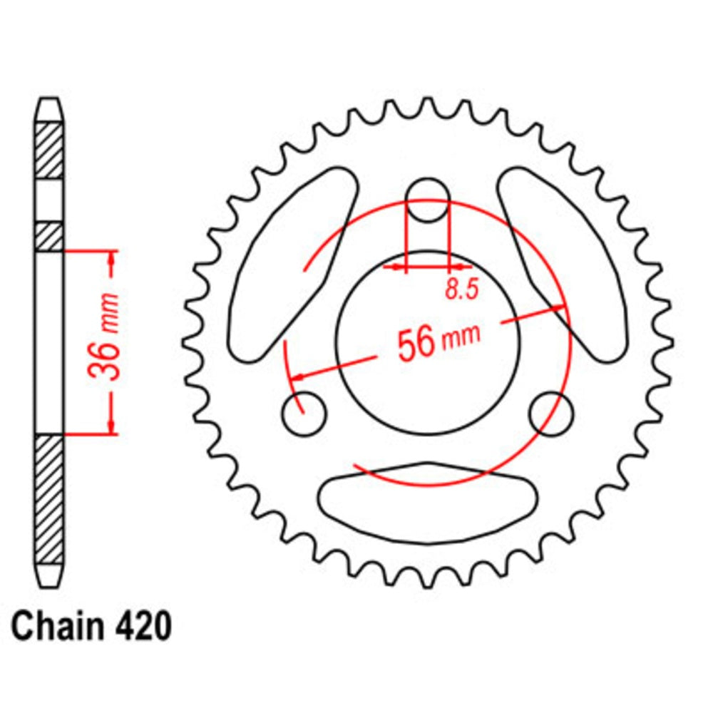 New SUPERSPROX 28T Sprocket Steel - Rear For KAWASAKI, SUZUKI 11-044-28 | Australian Moto Spares