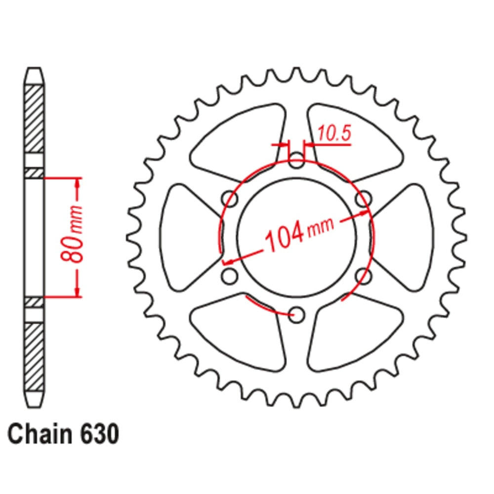 New MTX 41T Sprocket Steel - Rear For KAWASAKI 11-098-41 | Australian Moto Spares