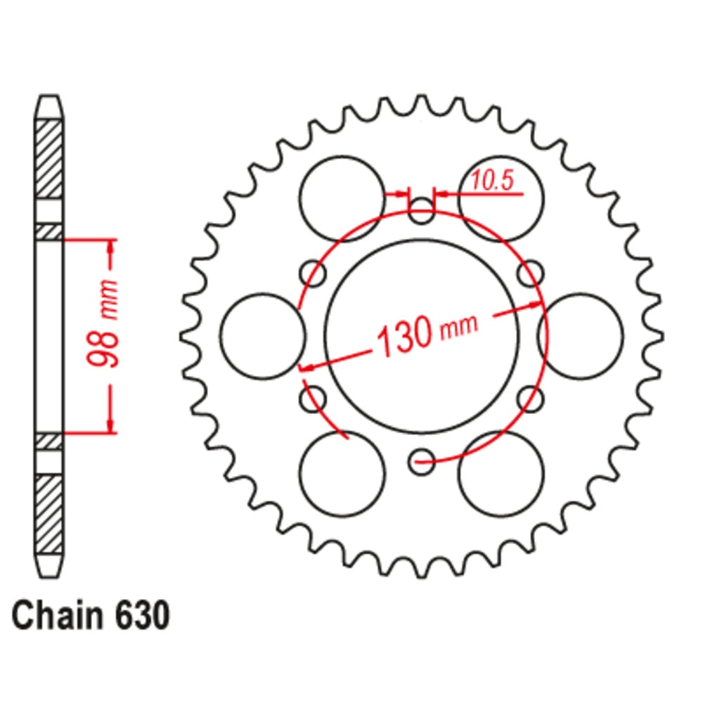 New MTX 35T Sprocket Steel - Rear For KAWASAKI Z900 Z1 11-118-35 | Australian Moto Spares