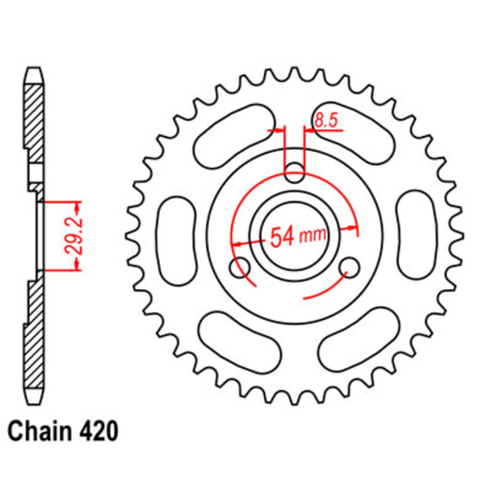 New SUPERSPROX 37T Sprocket Steel - Rear For HONDA 11-120-37 | Australian Moto Spares