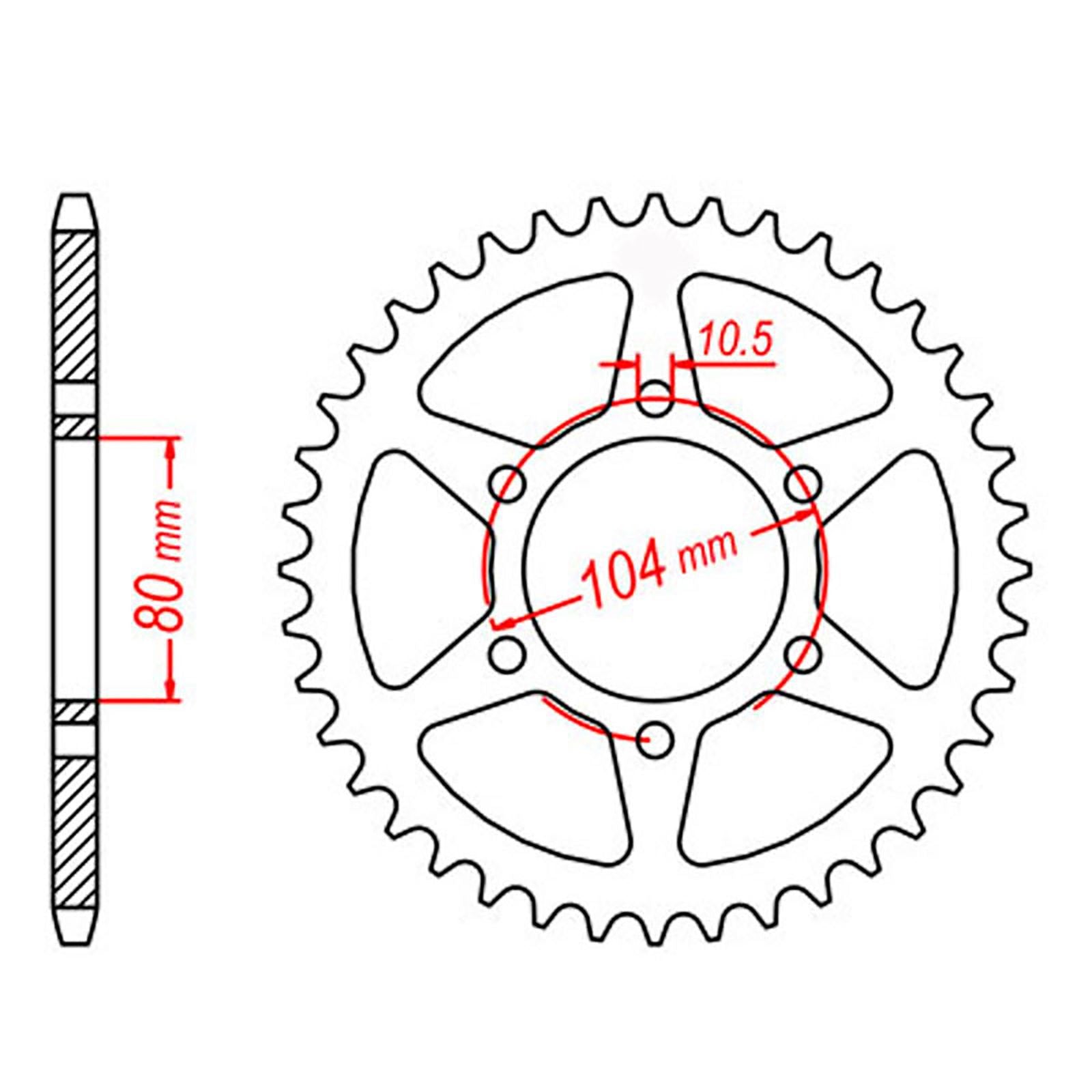 New MTX SPROCKET REAR 478 42T #520 11-163-42