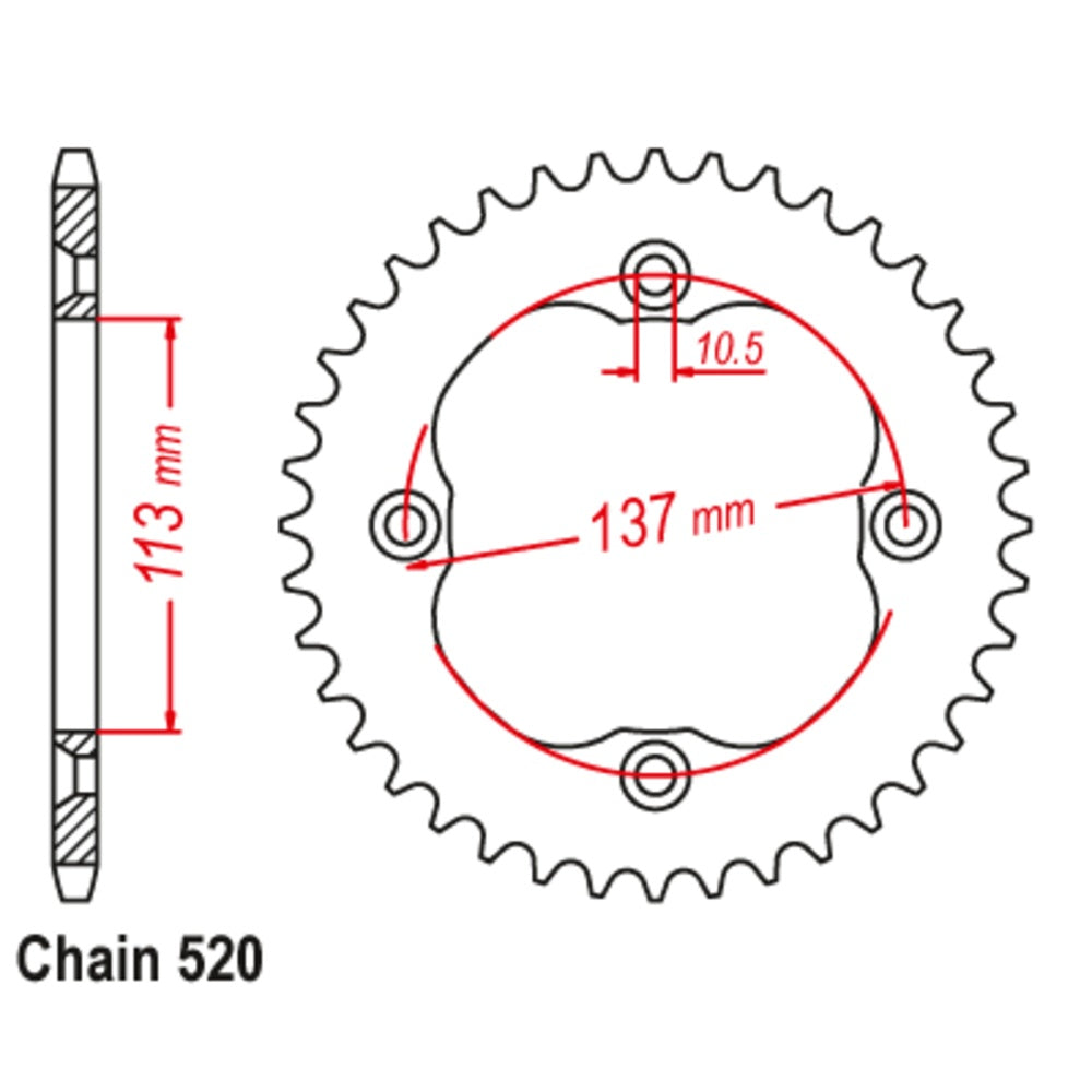 New SUPERSPROX 38T Sprocket Steel - Rear For SUZUKI 11-1760-38 | Australian Moto Spares