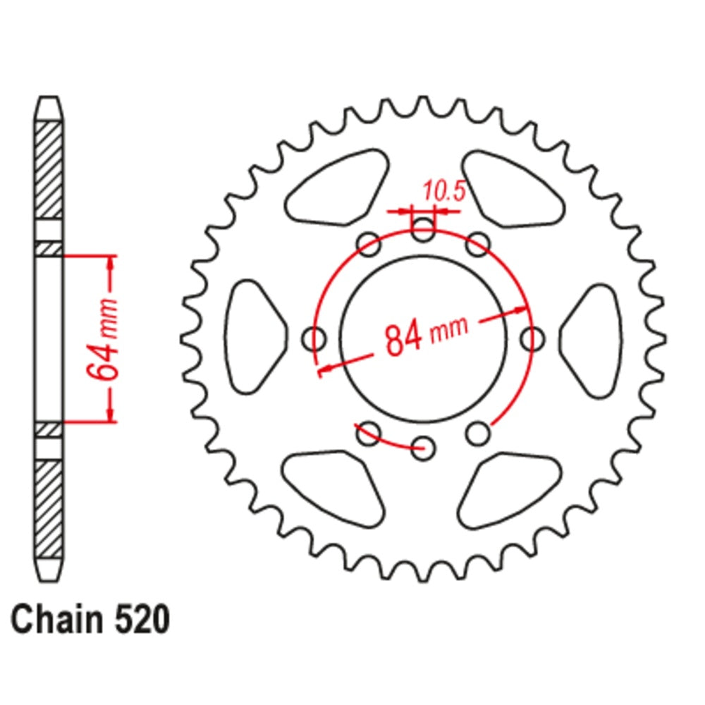 New SUPERSPROX 41T Sprocket Steel - Rear For KAWASAKI KSF400 11-220-41 | Australian Moto Spares