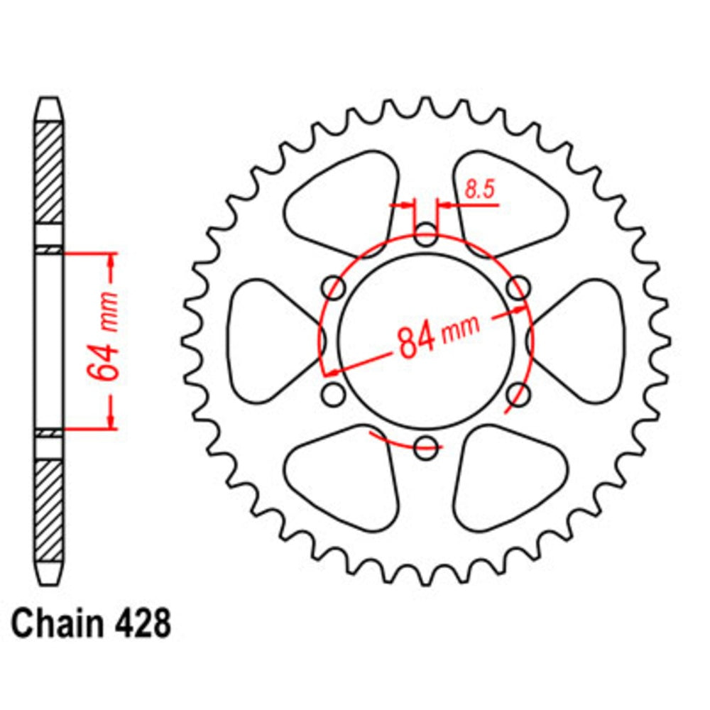 New SUPERSPROX 55T Sprocket Steel - Rear For SUZUKI 11-287-55 | Australian Moto Spares