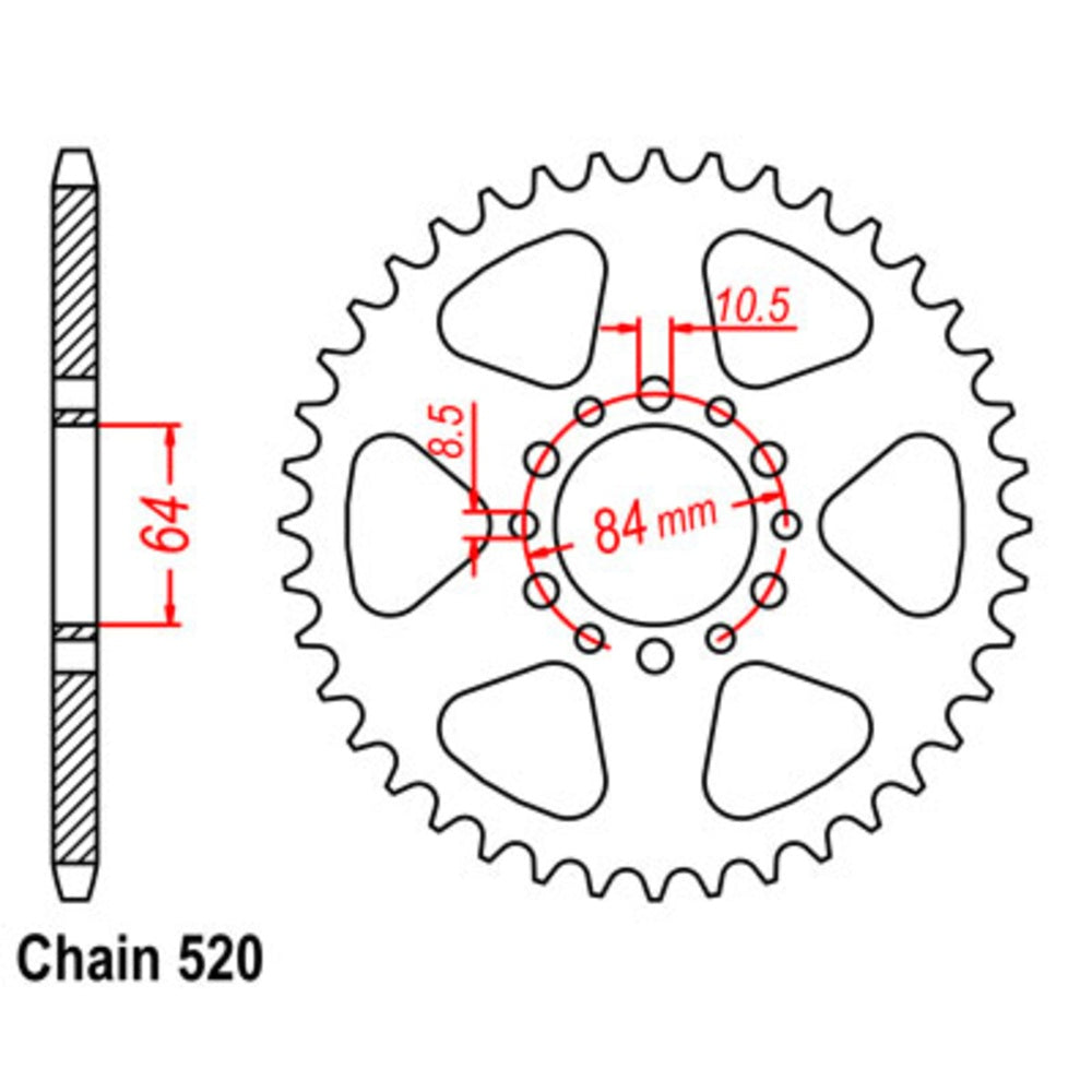 New SUPERSPROX 48T Sprocket Steel - Rear For SUZUKI 11-290-48 | Australian Moto Spares