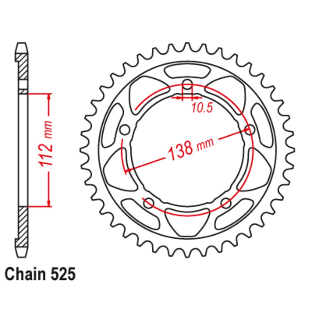 New SUPERSPROX 38T Sprocket Steel - Rear For YAMAHA 11-2CR-38 | Australian Moto Spares