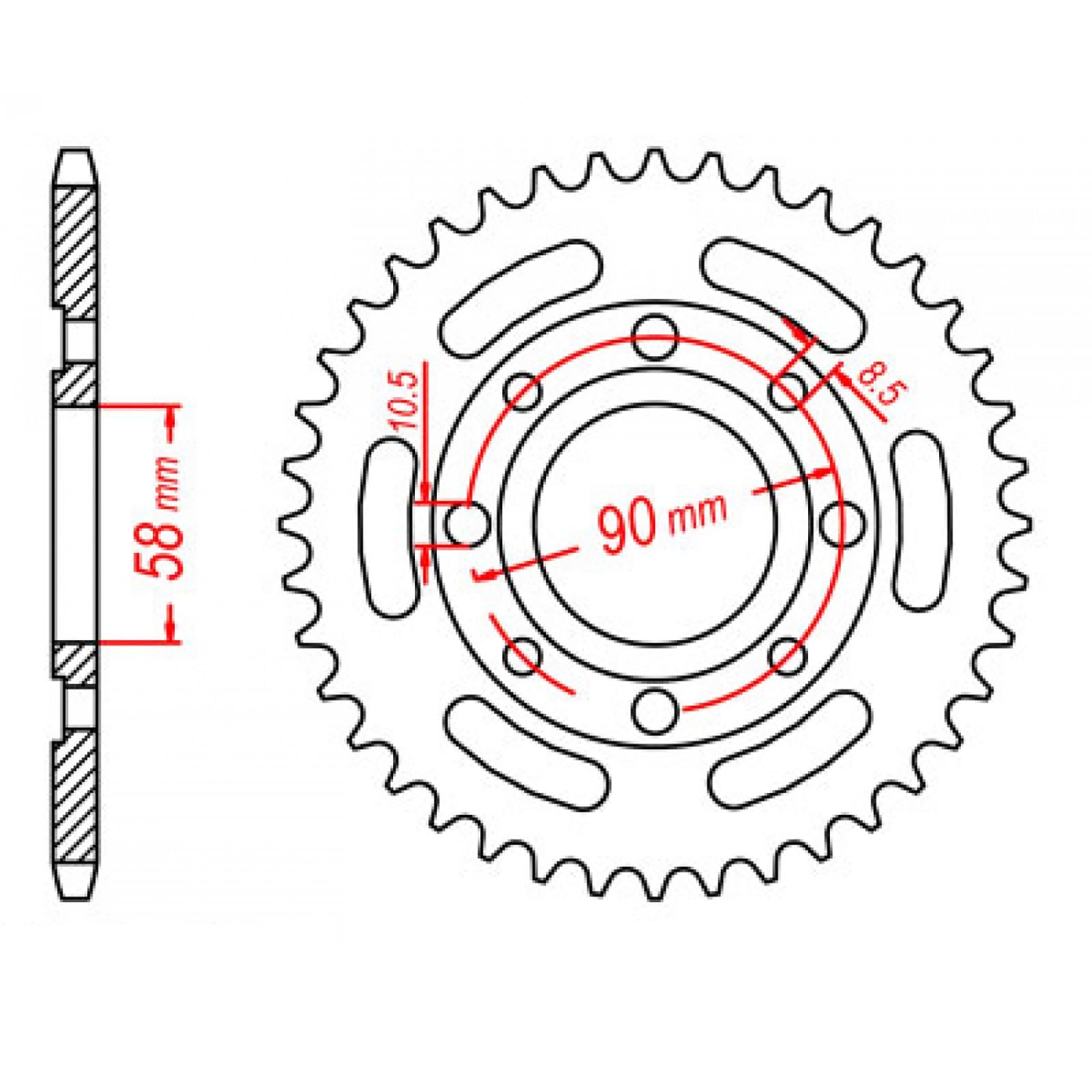 New MTX SPROCKET REAR 279 38T #520 use SPR27938C 11-362-38