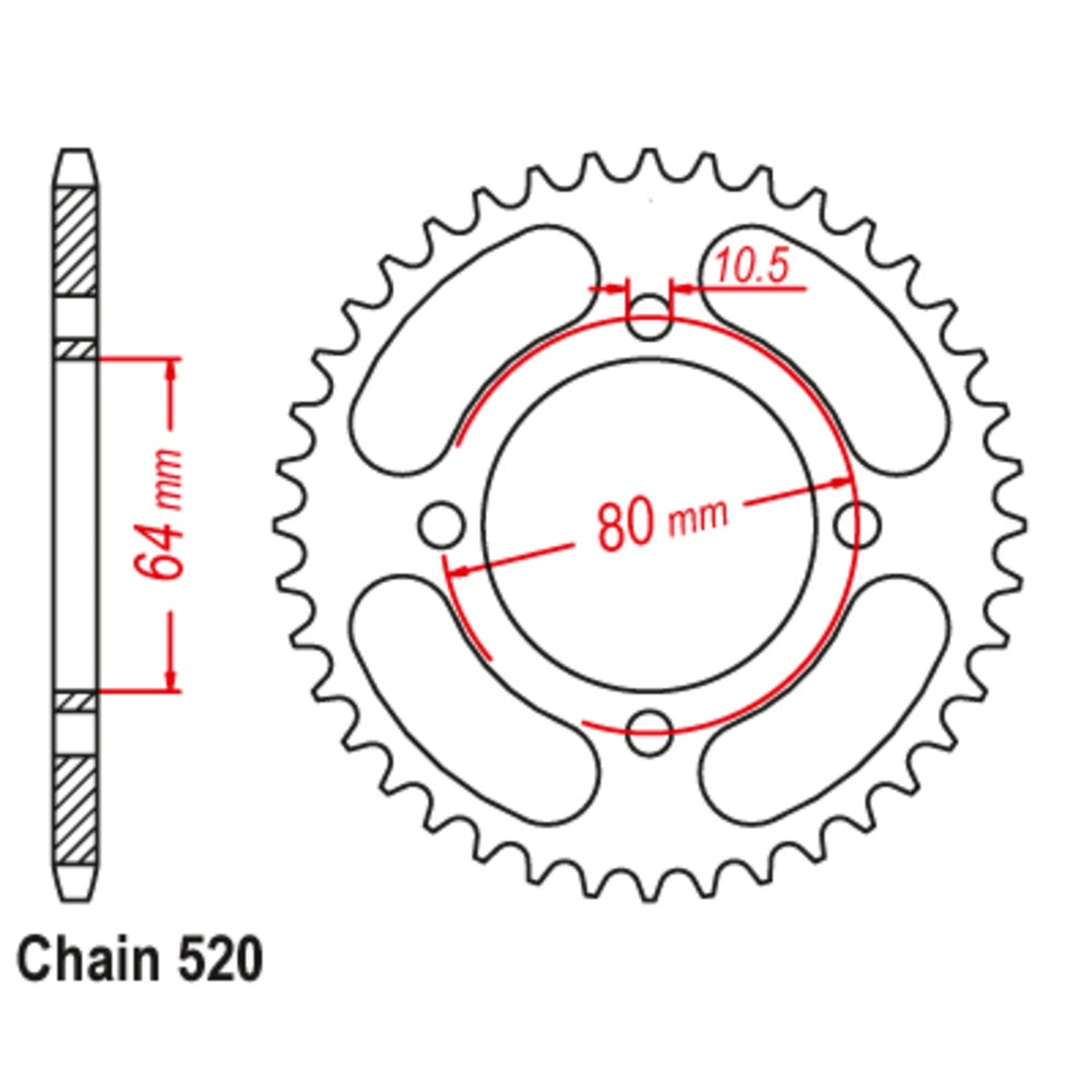 SUPERSPROX 32T Sprocket Steel - Rear For YAMAHA YFA1, YFM125G GRIZZLY 11-3FA-32 | Australian Moto Spares