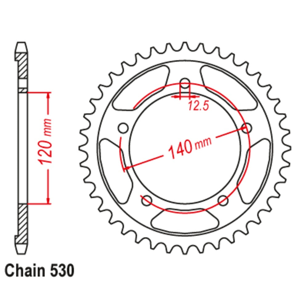 New SUPERSPROX 41T Sprocket Steel - Rear For SUZUKI GSX1400 11-40F-42 | Australian Moto Spares