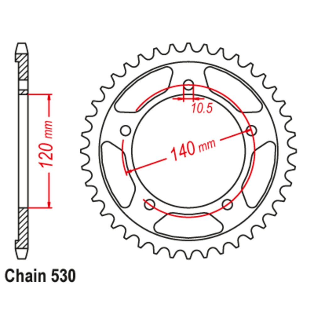 New MTX Rear Sprocket Steel Alternate Pitch For TRIUMPH 11-41F-40