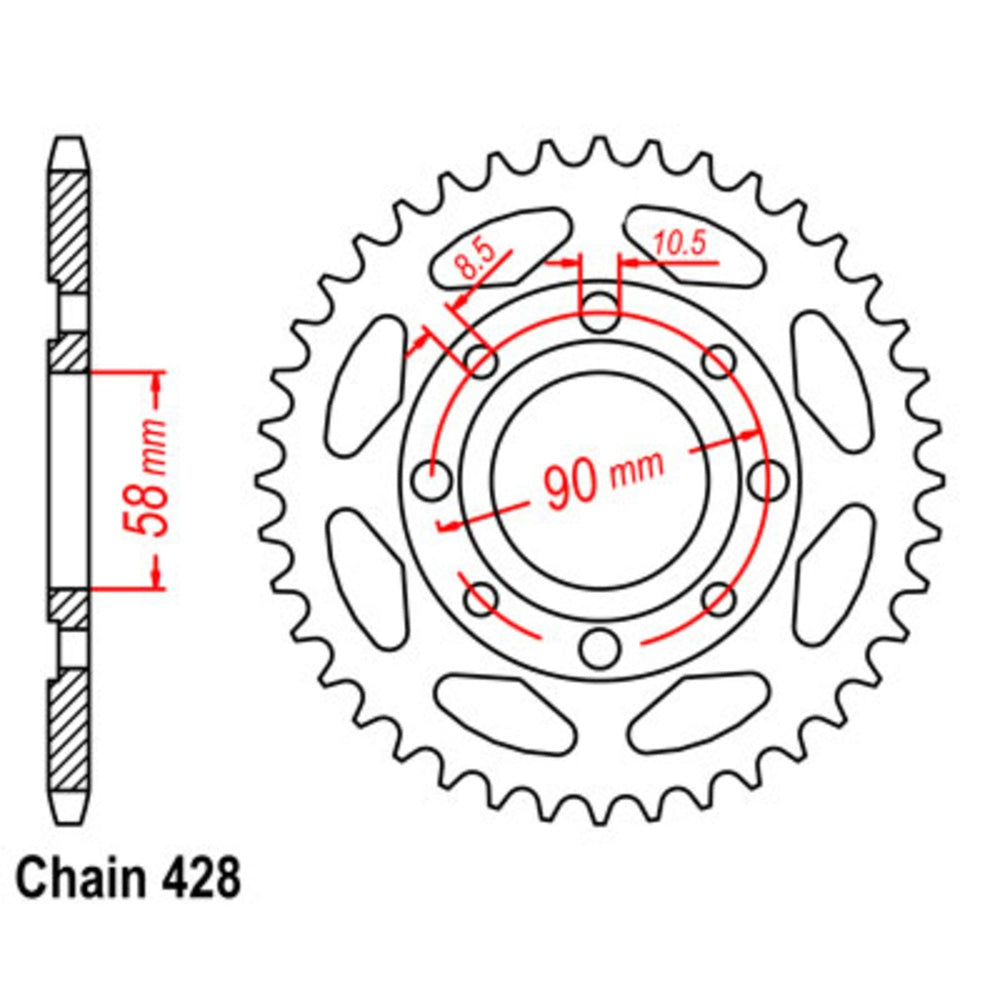 New SUPERSPROX 36T Sprocket Steel - Rear For DAELIM, HONDA 11-437-36 | Australian Moto Spares