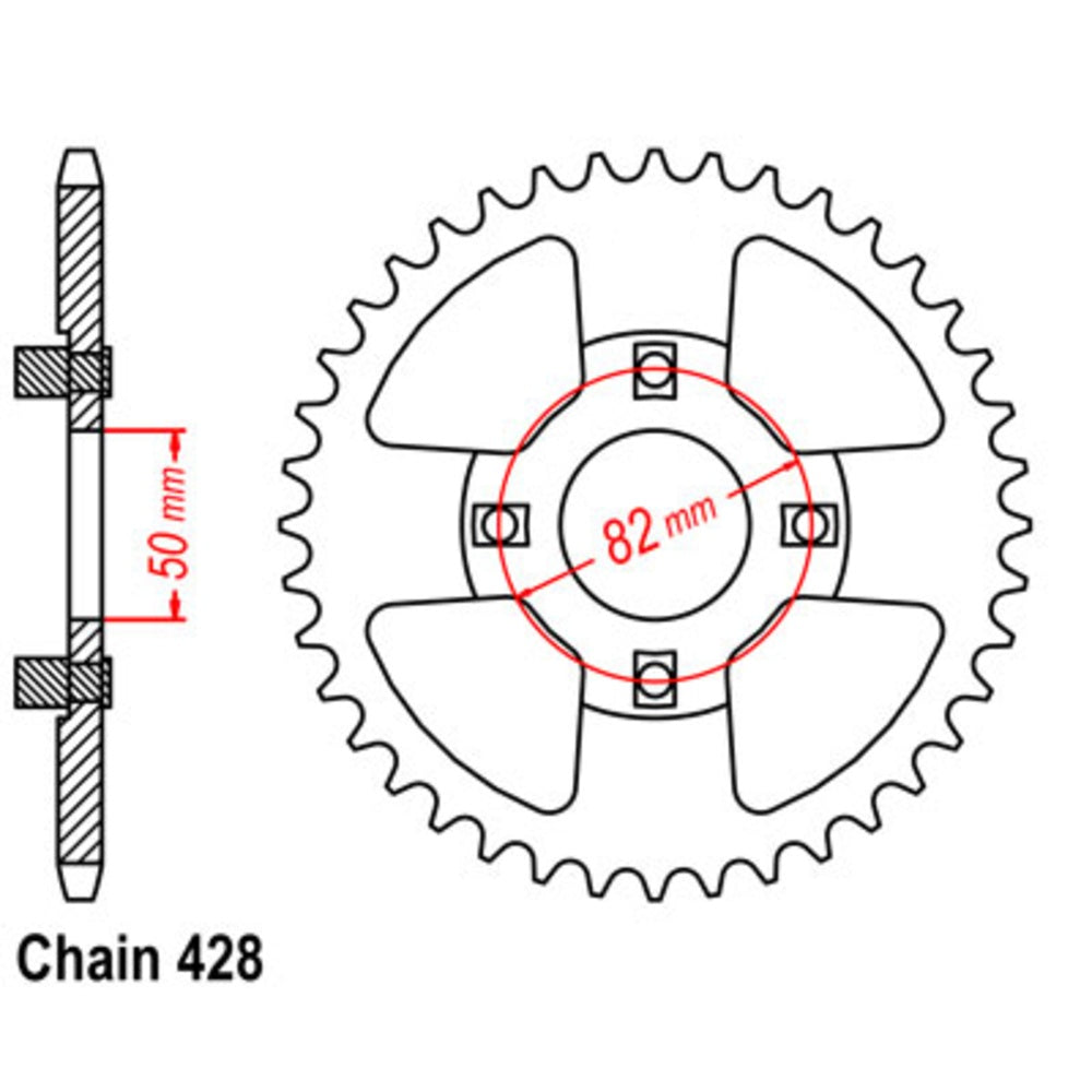 New SUPERSPROX 45T Sprocket Steel - Rear For HONDA 11-459-45 | Australian Moto Spares