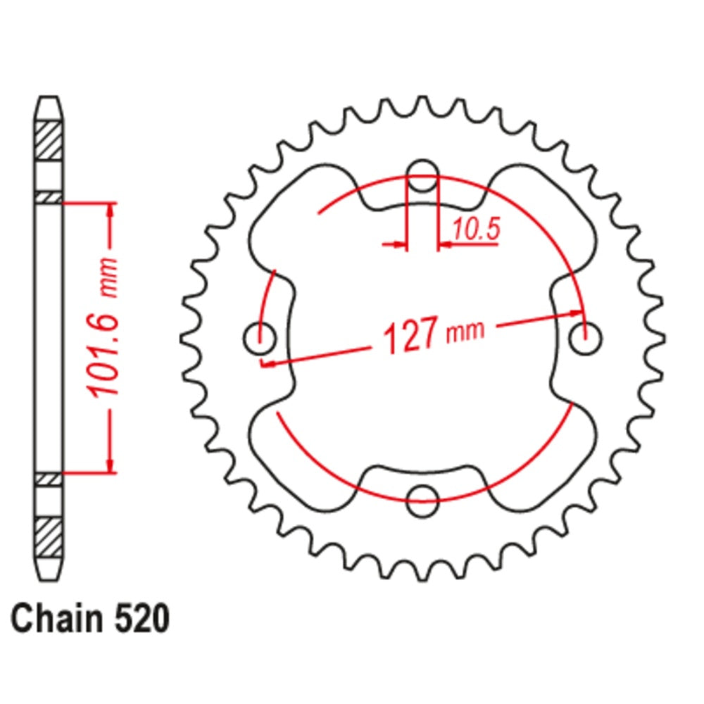 New SUPERSPROX 38T Sprocket Steel - Rear For POLARIS 11-480-38 | Australian Moto Spares