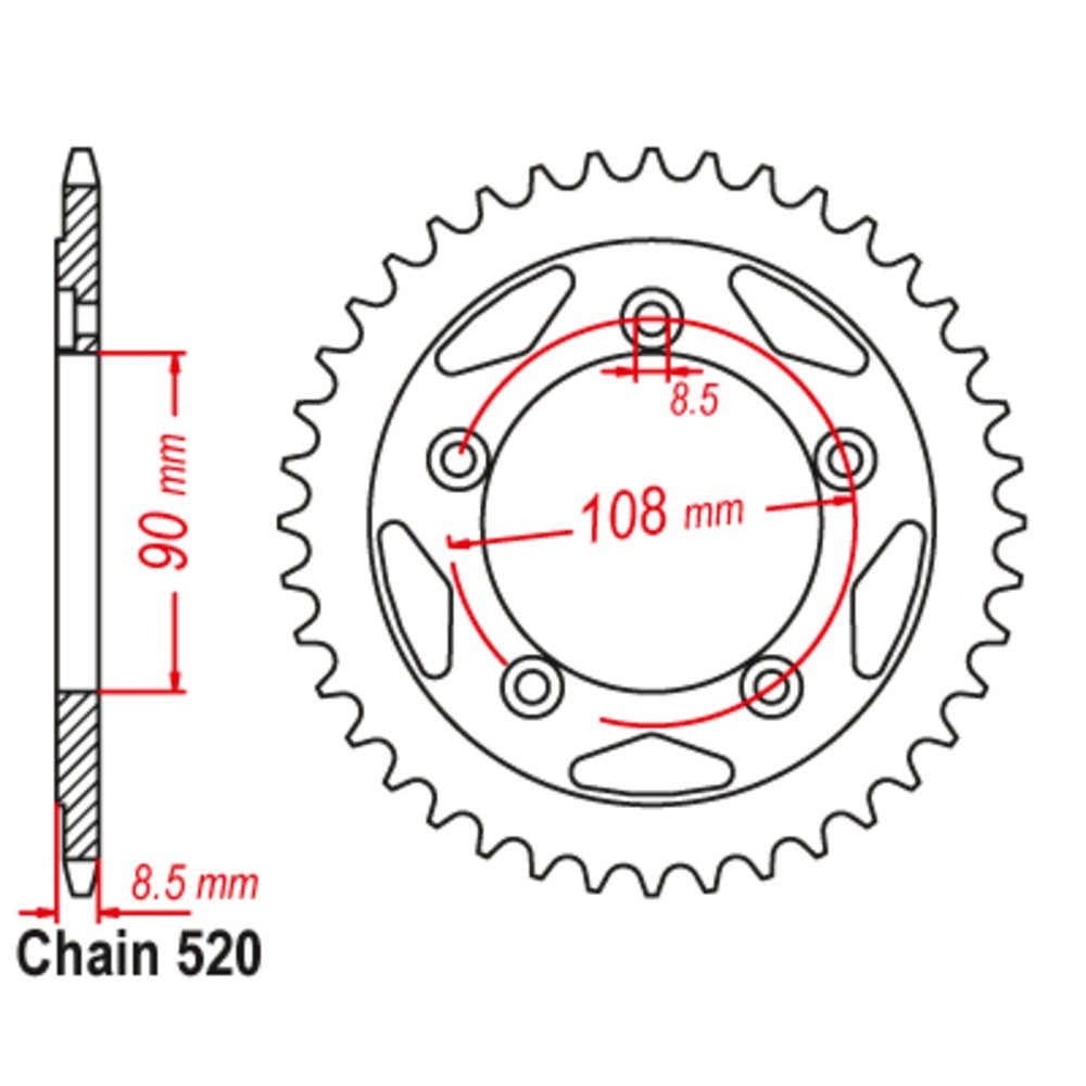 New SUPERSPROX 40T Sprocket Steel - Rear For DUCATI 11-491-40 | Australian Moto Spares