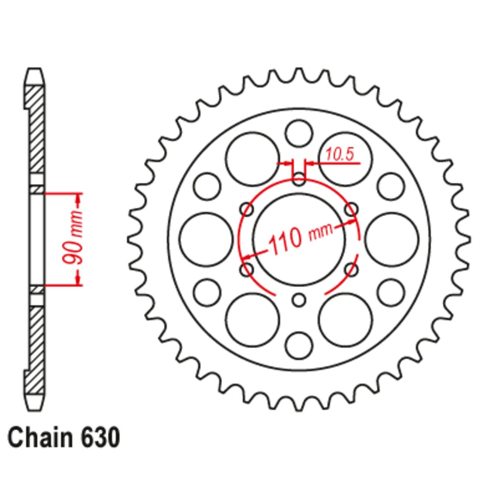 New MTX 35T Sprocket Steel - Rear For YAMAHA 11-5A8-35 | Australian Moto Spares