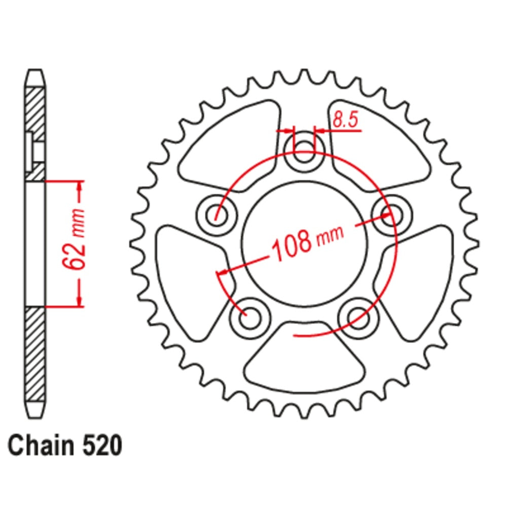 New SUPERSPROX 41T Sprocket Steel - Rear For APRILIA, CAGIVA 11-701-41 | Australian Moto Spares