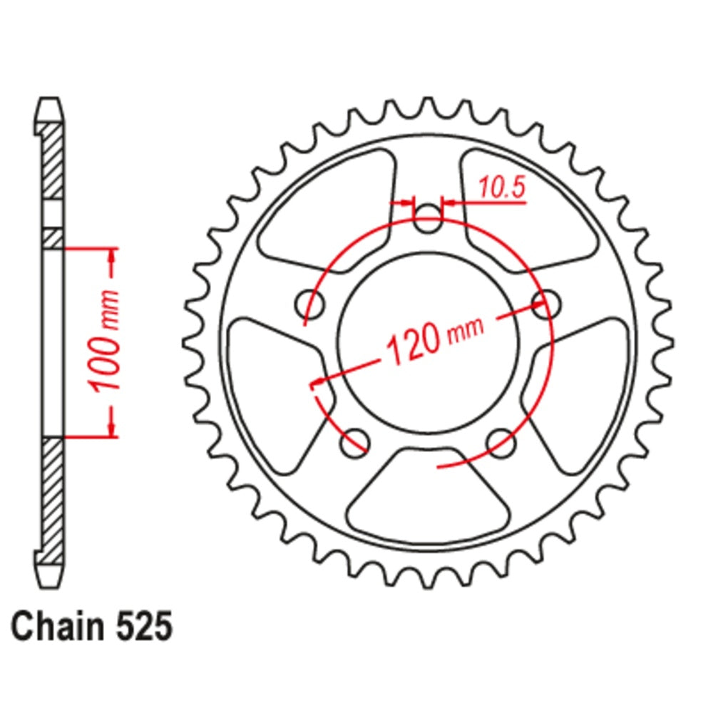 New SUPERSPROX 40T Sprocket Steel - Rear For APRILIA 11-702-40 | Australian Moto Spares