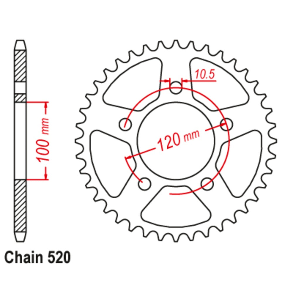 New SUPERSPROX 40T Sprocket Steel - Rear For APRILIA 11-703-40 | Australian Moto Spares