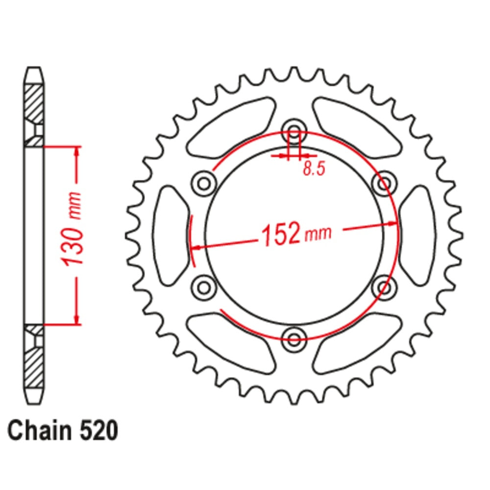 New SUPERSPROX 48T Sprocket Steel - Rear For APRILIA RXV550, RXV450 11-706-48 | Australian Moto Spares