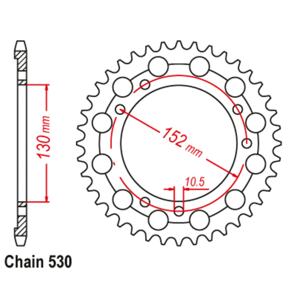 New SUPERSPROX 46T Sprocket Steel - Rear For CAGIVA 11-729-46 | Australian Moto Spares