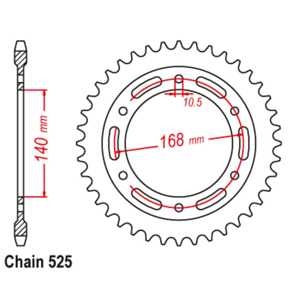 New SUPERSPROX 42T Sprocket Steel - Rear For BMW 11-BM3-42 | Australian Moto Spares