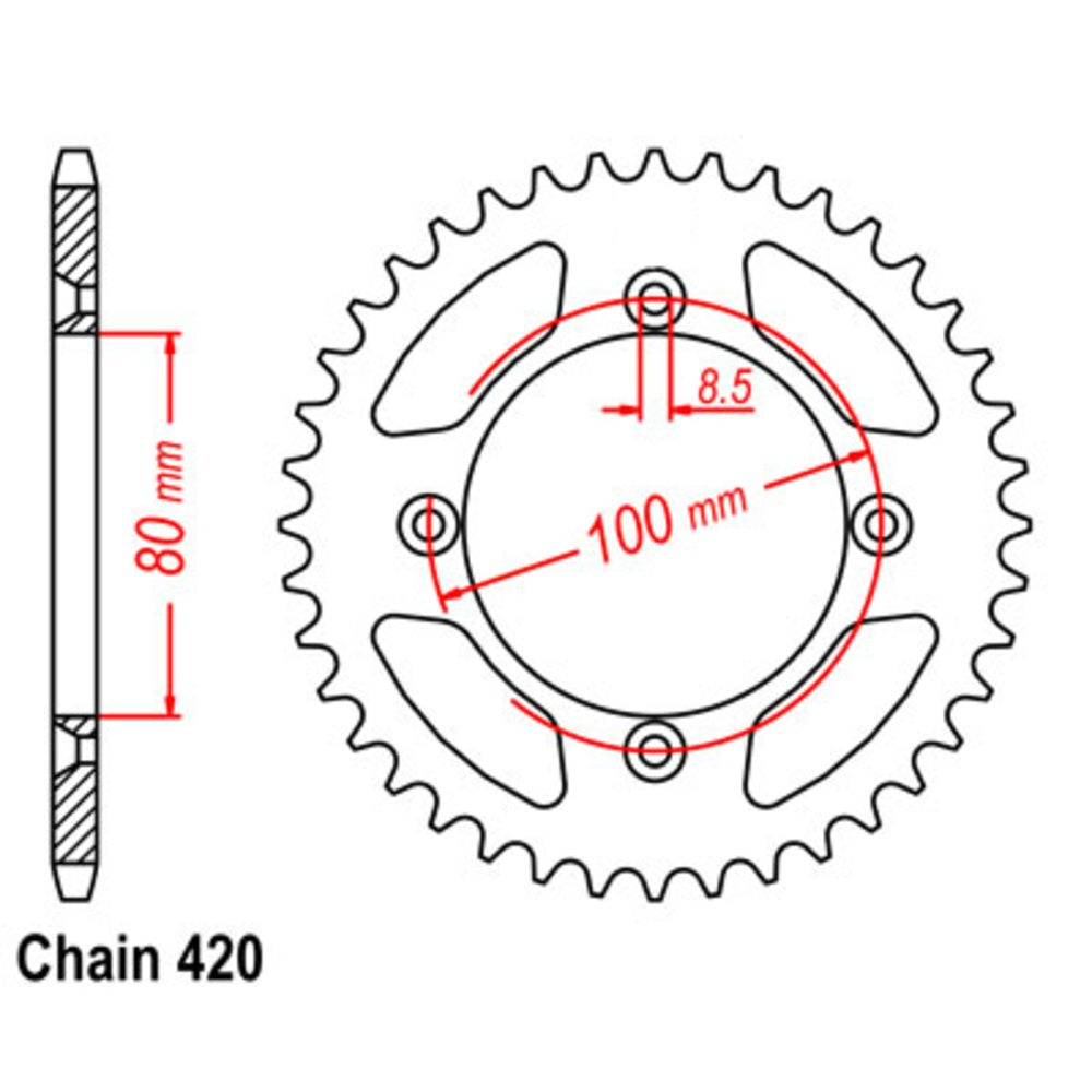 New SUPERSPROX 37T Sprocket Steel - Rear For HONDA 11-GC4-37 | Australian Moto Spares