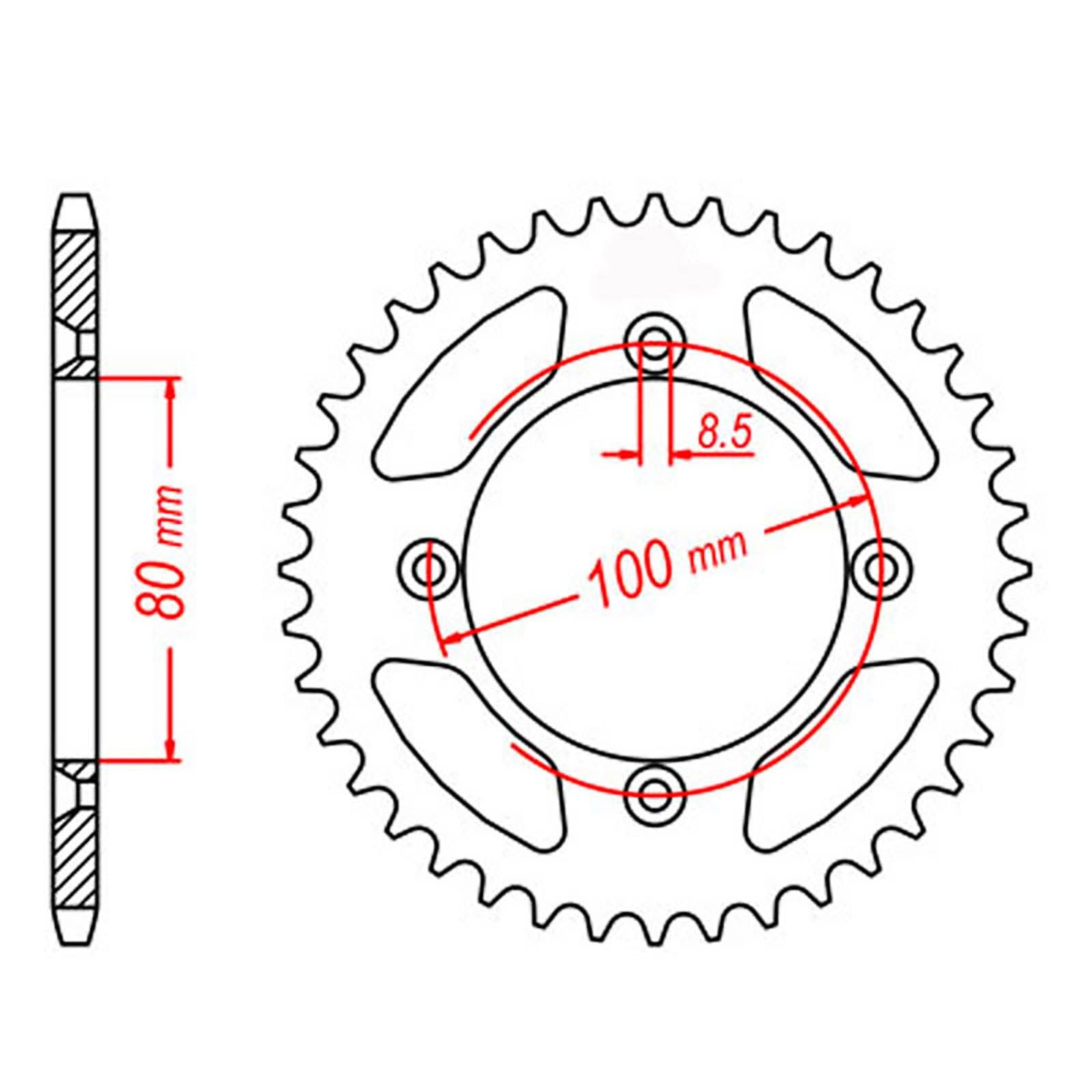 New MTX 1214 Steel Sprocket - Rear #420 (38T) #SPR23838