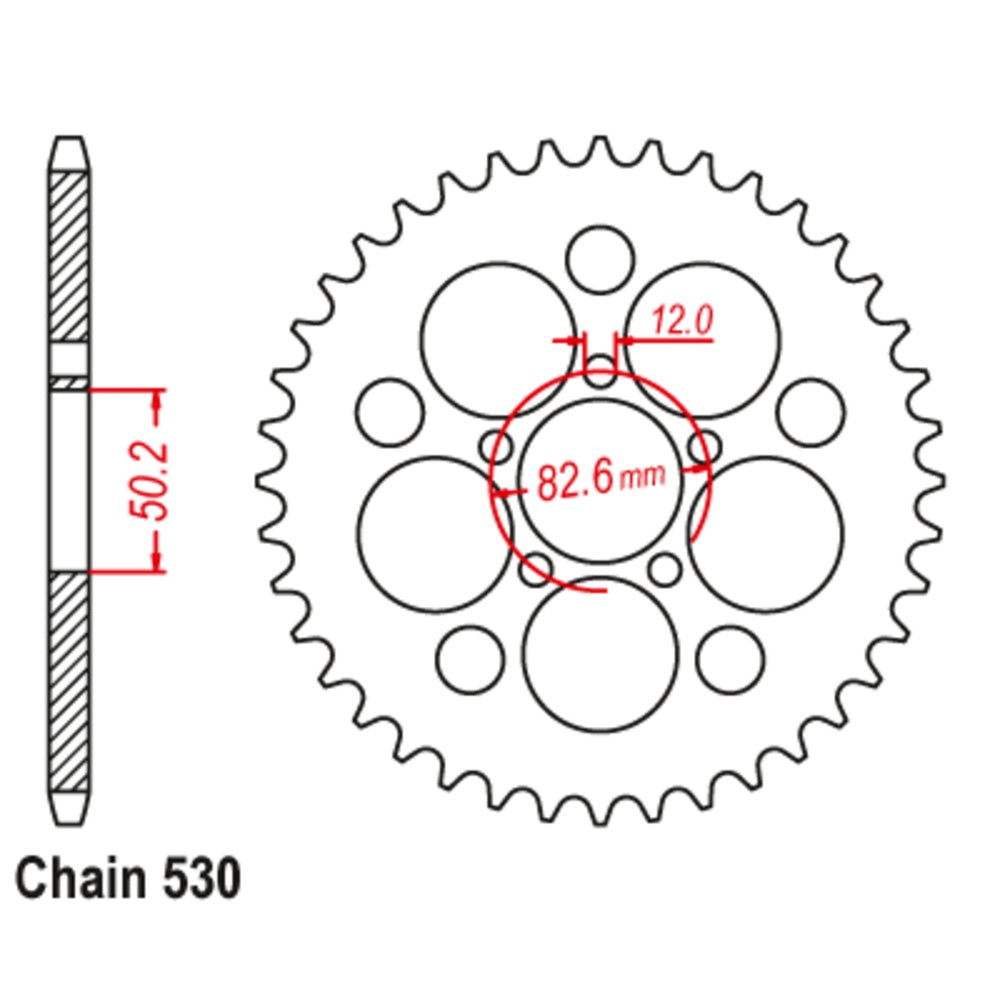New SUPERSPROX 48T Sprocket Steel - Rear For HARLEY DAVIDSON 11-HD2-48 | Australian Moto Spares