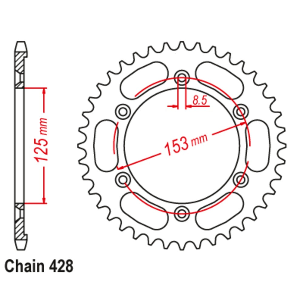 New SUPERSPROX 52T Sprocket Steel - Rear For HONDA XR190 (AG-XR) 11-K79-52 | Australian Moto Spares